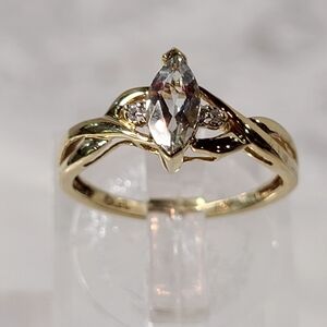 Marquise Cut 10k Yellow Gold Ring